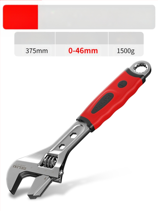 Állítható csavarkulcs nagy nyílással, többfunkciós kéziszerszám, króm-vanádium acél