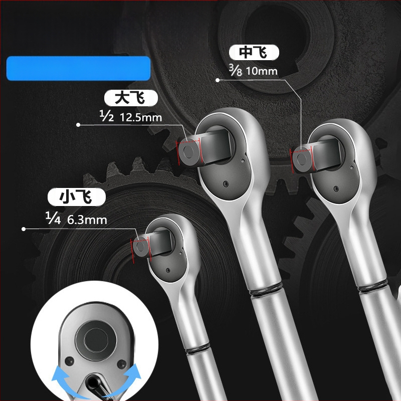Rats momenta atslēga komplekts, 8 gab., hroma-vanādija tērauds, pulēta virsma, precizitāte ±3