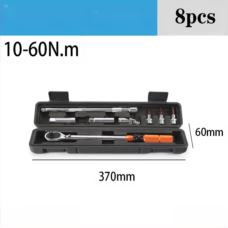 Rats momenta atslēga komplekts, 8 gab., hroma-vanādija tērauds, pulēta virsma, precizitāte ±3