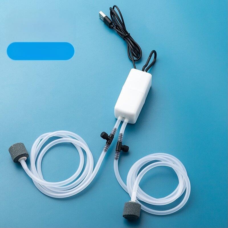 Bao shangya aerator USB cu două orificii pentru acvariu, portabil, pentru interior/ exterior, cu două capete, model 370, greutate 150 g, Import: Nu, Mărci private autorizate: Nu