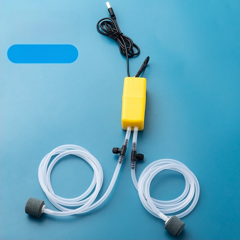 Bao shangya aerator USB cu două orificii pentru acvariu, portabil, pentru interior/ exterior, cu două capete, model 370, greutate 150 g, Import: Nu, Mărci private autorizate: Nu