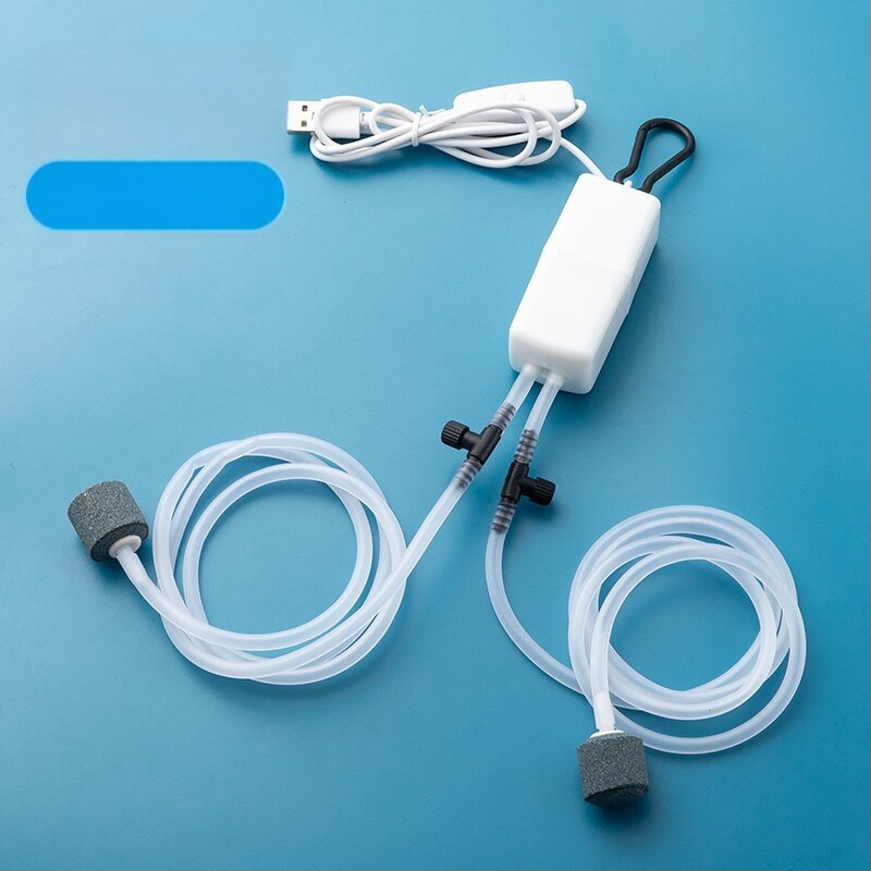 Bao shangya aerator USB cu două orificii pentru acvariu, portabil, pentru interior/ exterior, cu două capete, model 370, greutate 150 g, Import: Nu, Mărci private autorizate: Nu