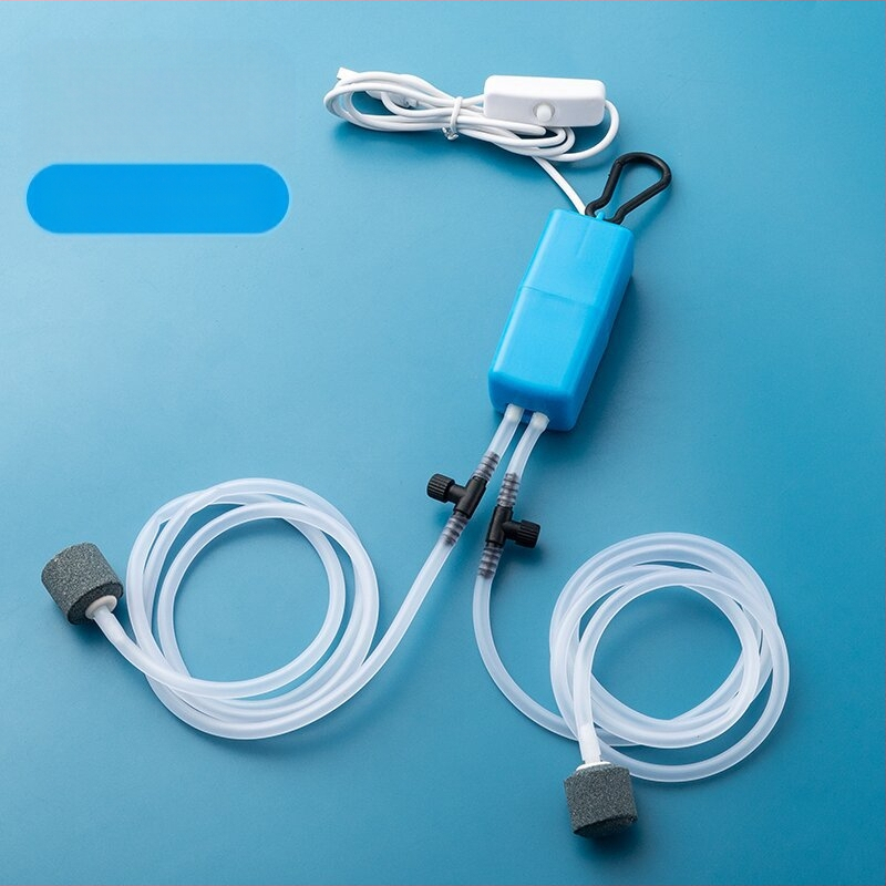 Bao shangya aerator USB cu două orificii pentru acvariu, portabil, pentru interior/ exterior, cu două capete, model 370, greutate 150 g, Import: Nu, Mărci private autorizate: Nu