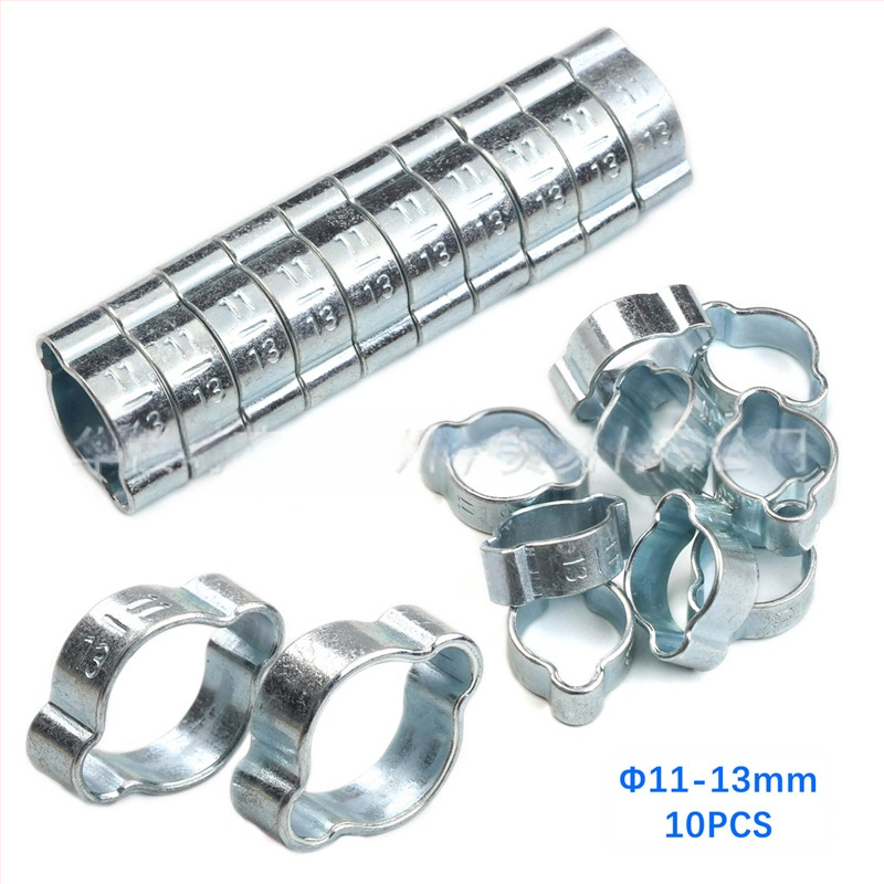 Clamă pentru țevi, cu urechi duble, galvanizată, pentru țevi de 5–20 mm, marcă SY