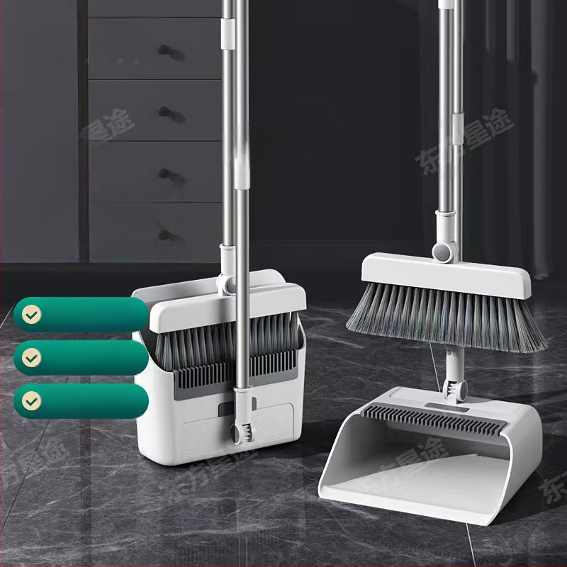 Összecsukható seprű és lapát szett - PP anyag, modell 049, 1 készlet, 0,95 kg