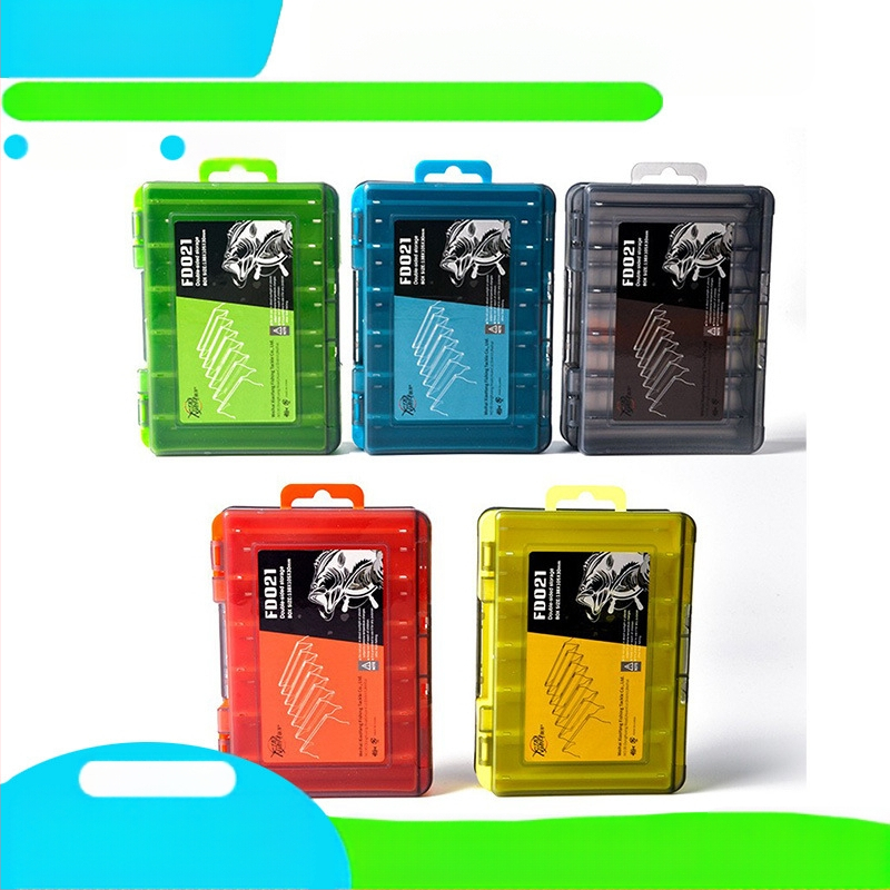 XINLANG žvejybos masalų laikymo dėžutė, dviejų sluoksnių, dvipusė, nešiojama, atspari vandeniui žvejybos reikmenims