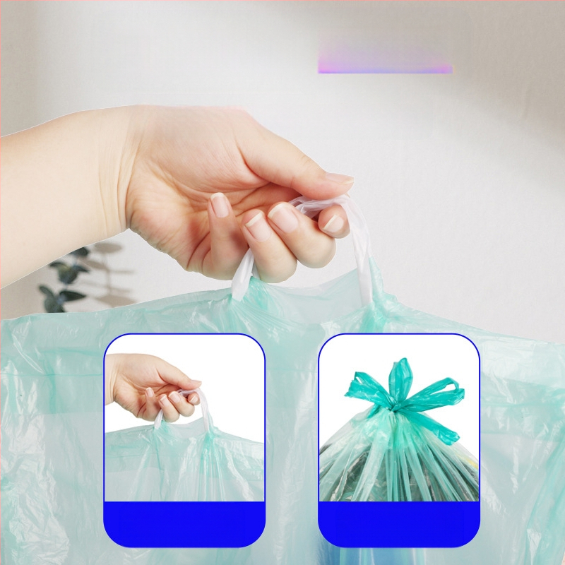 HS HDPE торби за отпадъци с връзка, еднократни, за дома, дебелина 0,011 мм