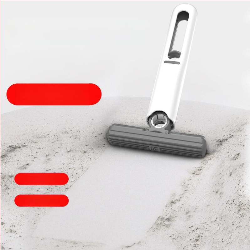 Összecsukható spin-mop háztartási használatra ökológiai szivacsfejjel és műanyag rúddal; száradási arány 80–90%; korrózióállóság 9.0–9.9