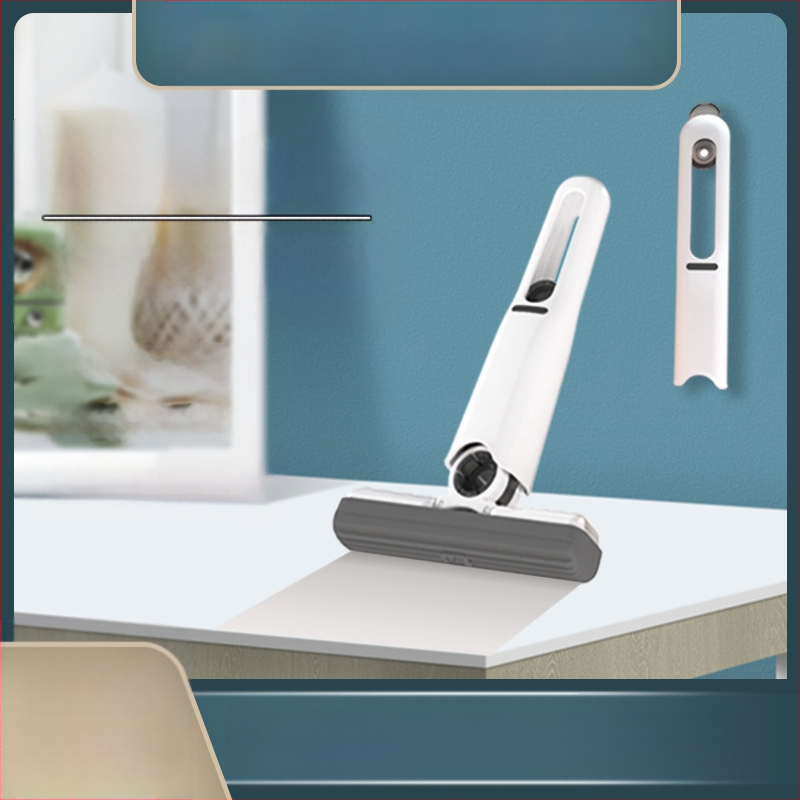 Összecsukható spin-mop háztartási használatra ökológiai szivacsfejjel és műanyag rúddal; száradási arány 80–90%; korrózióállóság 9.0–9.9