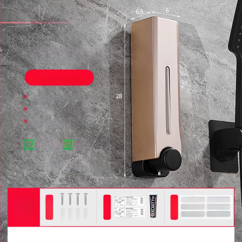 Диспенсър за сапун, стенен монтаж за баня и кухня, пластмасов, с ръчно натискане, модерен минималистичен стил