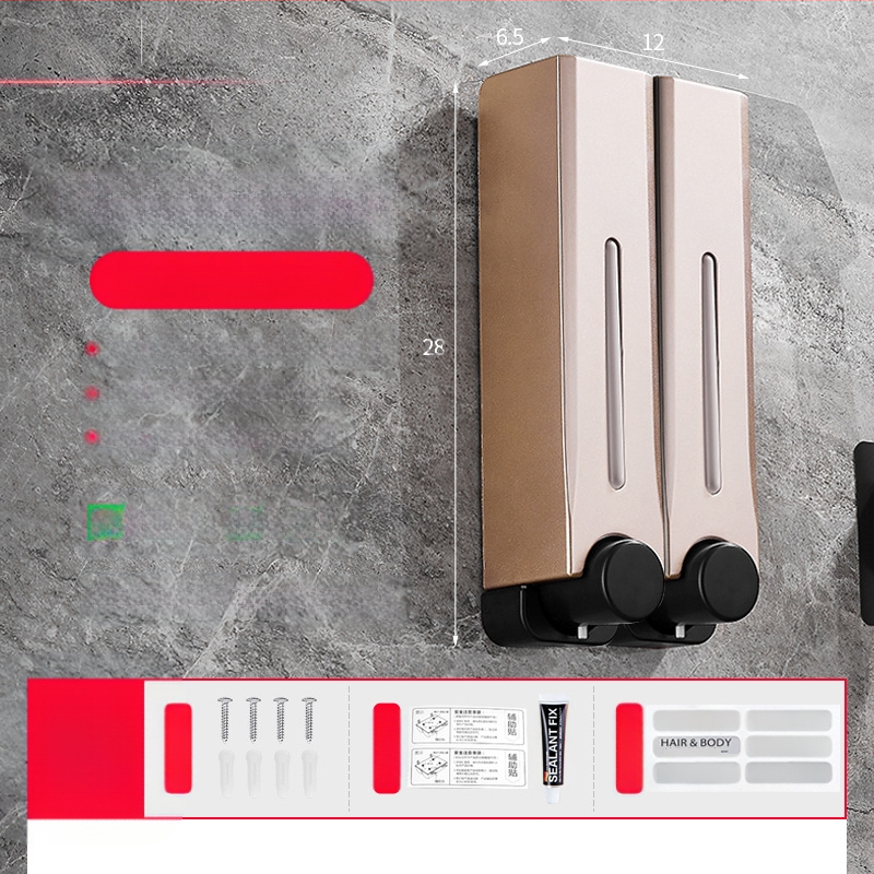 Диспенсър за сапун, стенен монтаж за баня и кухня, пластмасов, с ръчно натискане, модерен минималистичен стил