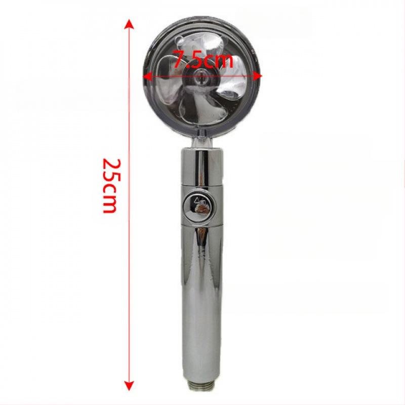 Duššipea - Mudel: Small Waist Shower Head, ABS, ümmargune kuju, vihmavoolu funktsioon, keermestatud paigaldus