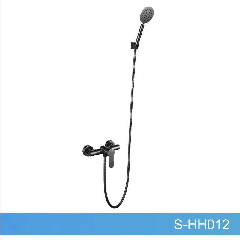 Set de duș din oțel inoxidabil, montat pe perete, robinet amestecător cu cartuș ceramic, model S-L005