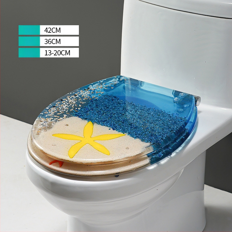 WC-fedél, univerzális vastagított kialakítás, UF gyanta, csillapítóval, stílus Standard, modern egyszerűség, márka Home Now, merev pántok