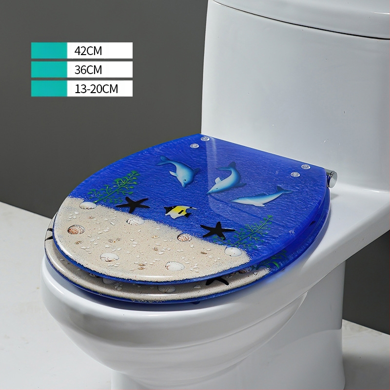 WC-fedél, univerzális vastagított kialakítás, UF gyanta, csillapítóval, stílus Standard, modern egyszerűség, márka Home Now, merev pántok