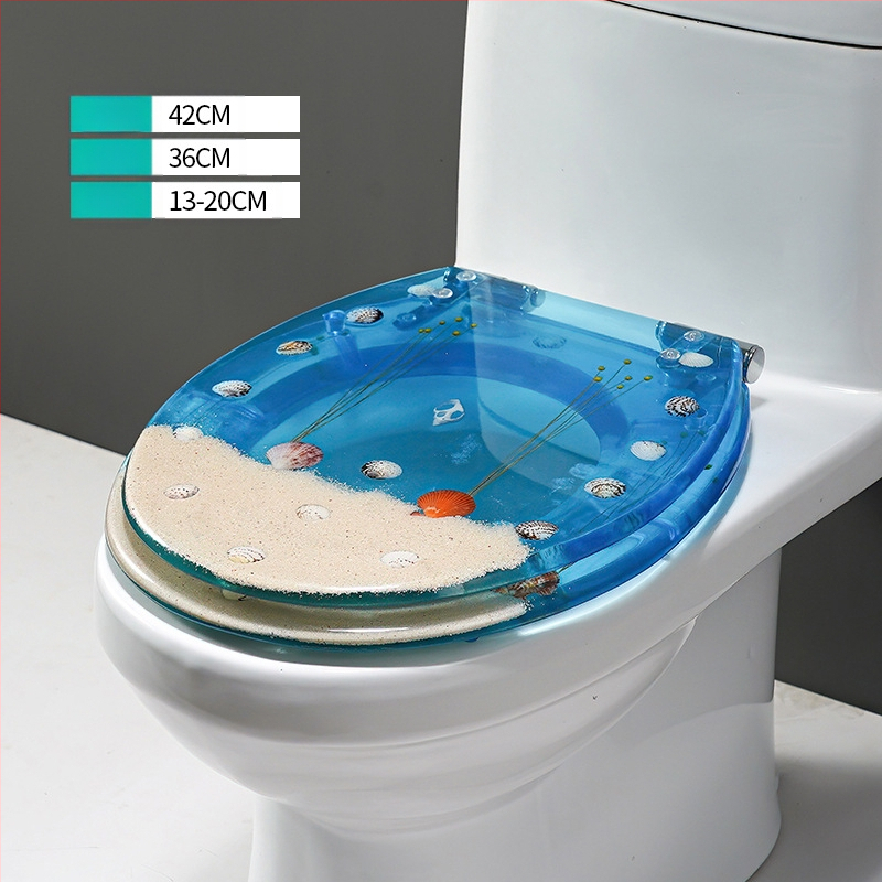 WC-fedél, univerzális vastagított kialakítás, UF gyanta, csillapítóval, stílus Standard, modern egyszerűség, márka Home Now, merev pántok