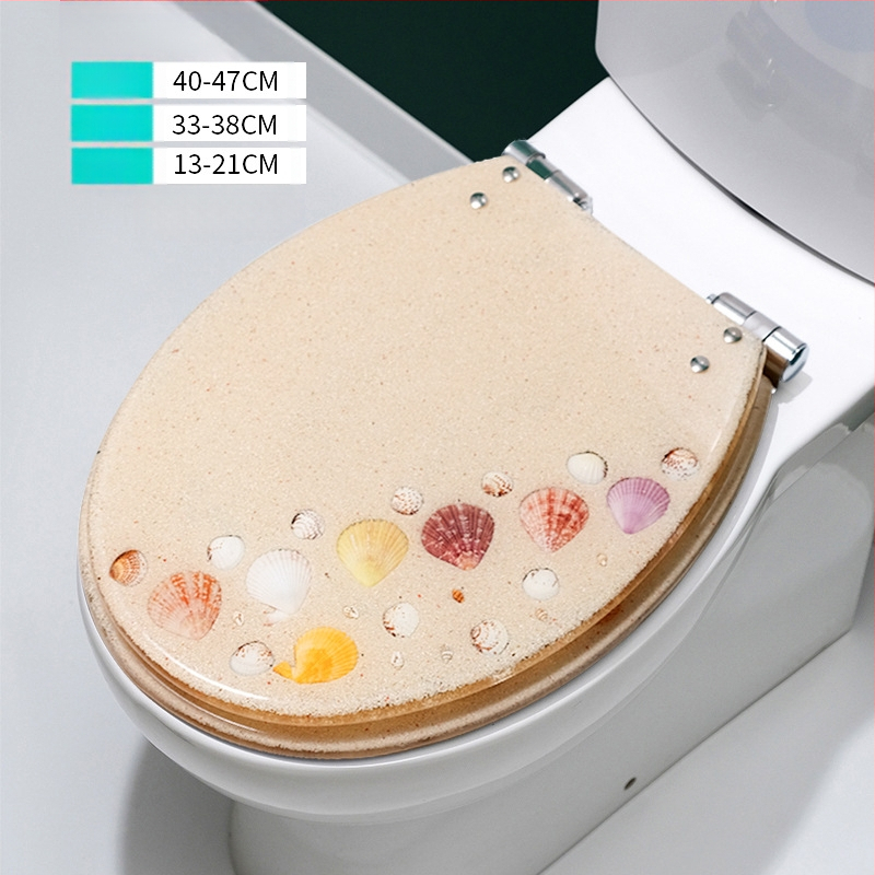 WC-fedél, univerzális vastagított kialakítás, UF gyanta, csillapítóval, stílus Standard, modern egyszerűség, márka Home Now, merev pántok