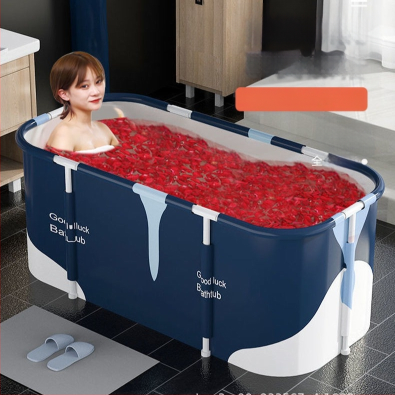 Vas de baie pliabil pentru adulți, pentru baie, material nylon; stil: dublu, pliabil, înălțat.