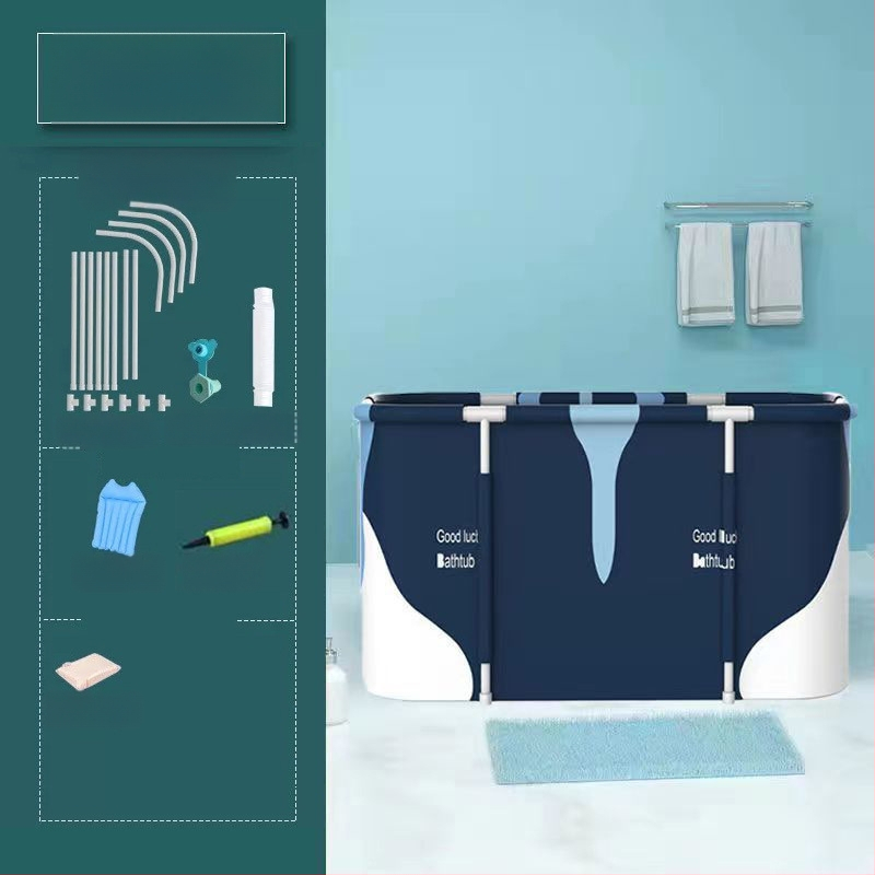 Vas de baie pliabil pentru adulți, pentru baie, material nylon; stil: dublu, pliabil, înălțat.