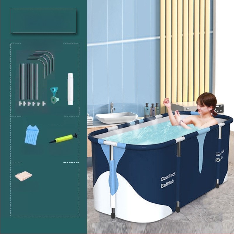 Vas de baie pliabil pentru adulți, pentru baie, material nylon; stil: dublu, pliabil, înălțat.