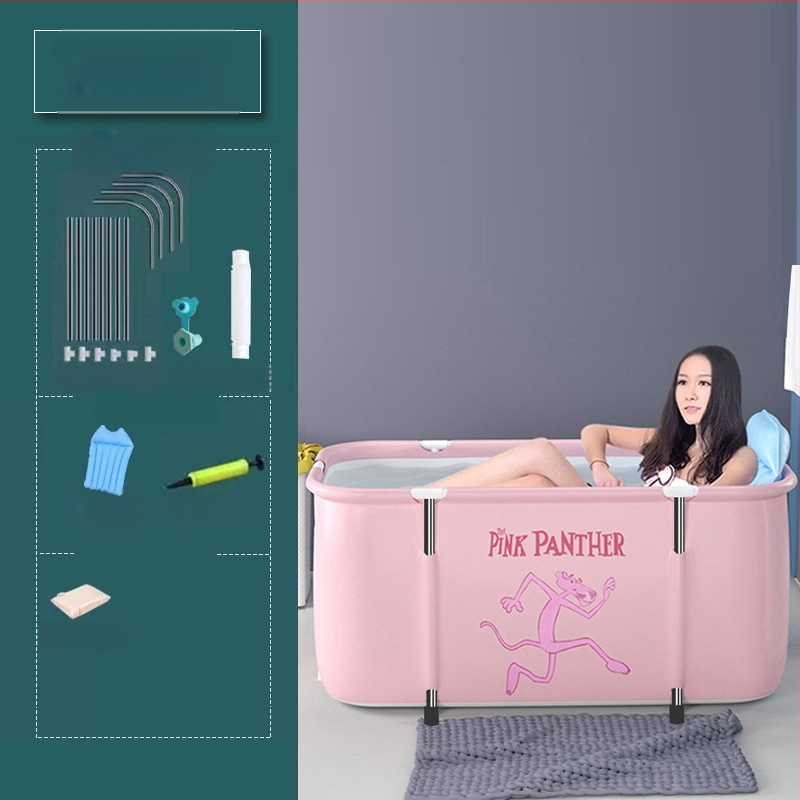 Vas de baie pliabil pentru adulți, pentru baie, material nylon; stil: dublu, pliabil, înălțat.