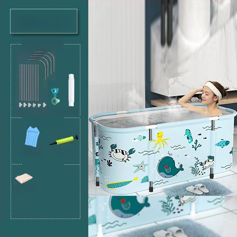 Vas de baie pliabil pentru adulți, pentru baie, material nylon; stil: dublu, pliabil, înălțat.