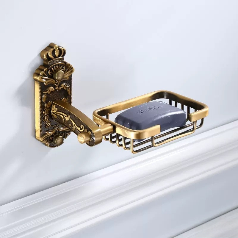 Eiropas stila dvieļu turētājs, antīks komplekts vannas istabai, Space alumīnijs, sienas stiprinājums, ar vintage izgreznotiem metāla elementiem