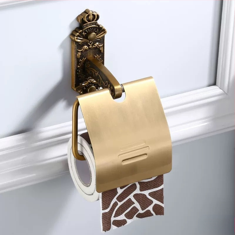 Eiropas stila dvieļu turētājs, antīks komplekts vannas istabai, Space alumīnijs, sienas stiprinājums, ar vintage izgreznotiem metāla elementiem