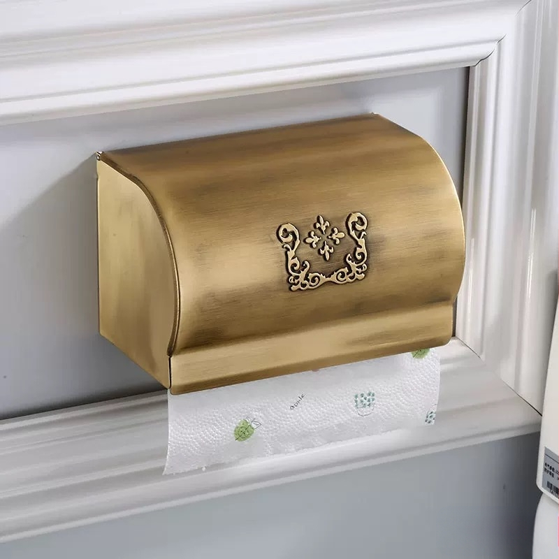 Eiropas stila dvieļu turētājs, antīks komplekts vannas istabai, Space alumīnijs, sienas stiprinājums, ar vintage izgreznotiem metāla elementiem