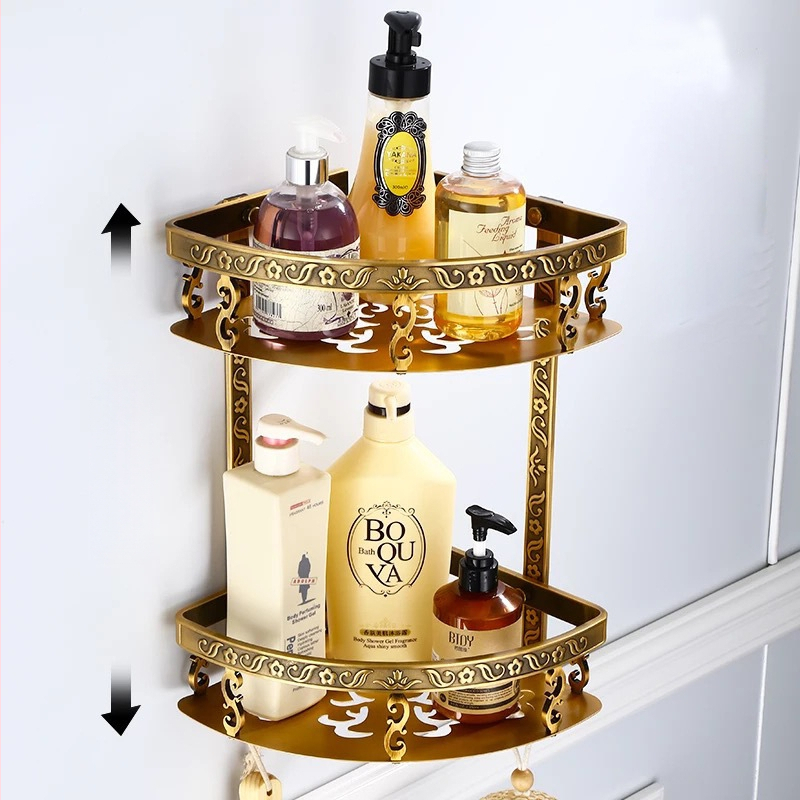 Eiropas stila dvieļu turētājs, antīks komplekts vannas istabai, Space alumīnijs, sienas stiprinājums, ar vintage izgreznotiem metāla elementiem