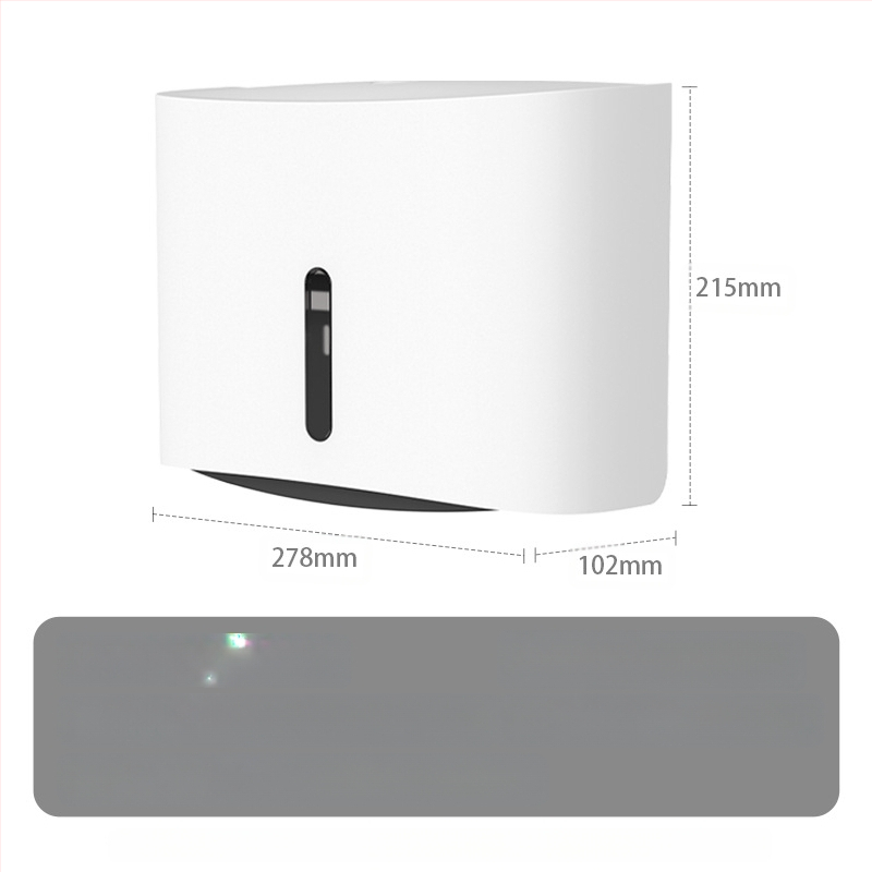 Fali szerelhető papírtörlődoboz — ABS, vízálló, lyukasztás nélküli, modell 6015