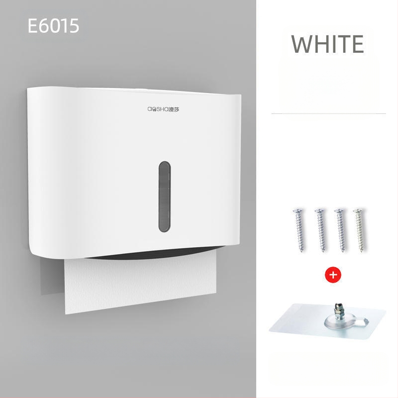 Fali szerelhető papírtörlődoboz — ABS, vízálló, lyukasztás nélküli, modell 6015