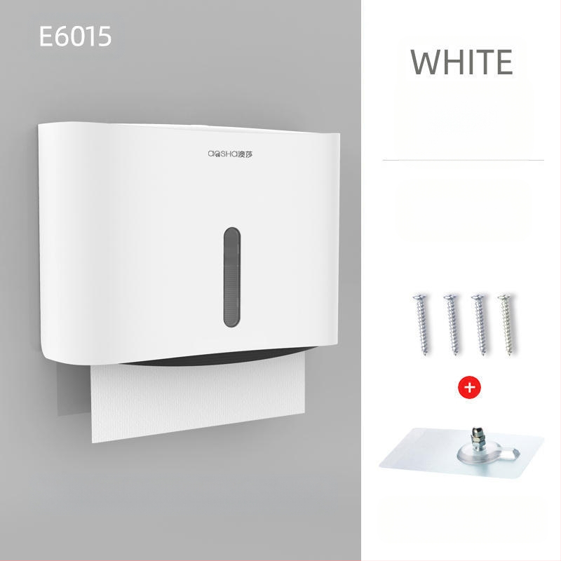 Fali szerelhető papírtörlődoboz — ABS, vízálló, lyukasztás nélküli, modell 6015