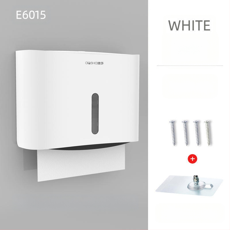 Fali szerelhető papírtörlődoboz — ABS, vízálló, lyukasztás nélküli, modell 6015
