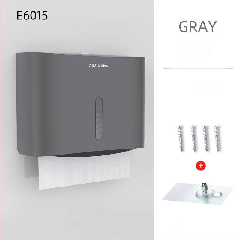 Fali szerelhető papírtörlődoboz — ABS, vízálló, lyukasztás nélküli, modell 6015