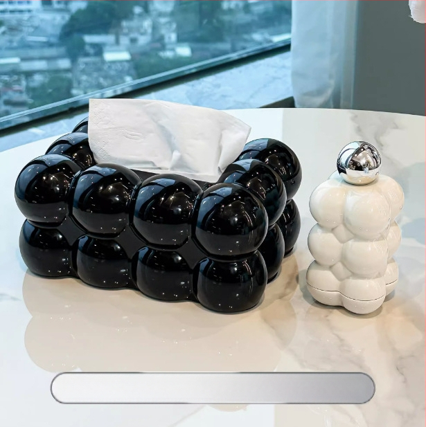 Zsebkendő-doboz – modern PP anyag, modell HL-9668569, alkalmas autóba, nappaliba és fürdőbe, kihúzható zsebkendő mechanizmussal