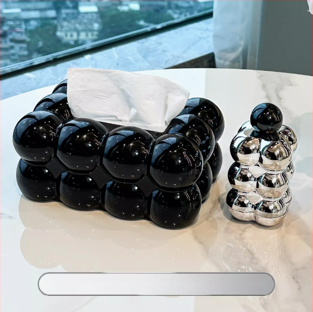 Zsebkendő-doboz – modern PP anyag, modell HL-9668569, alkalmas autóba, nappaliba és fürdőbe, kihúzható zsebkendő mechanizmussal