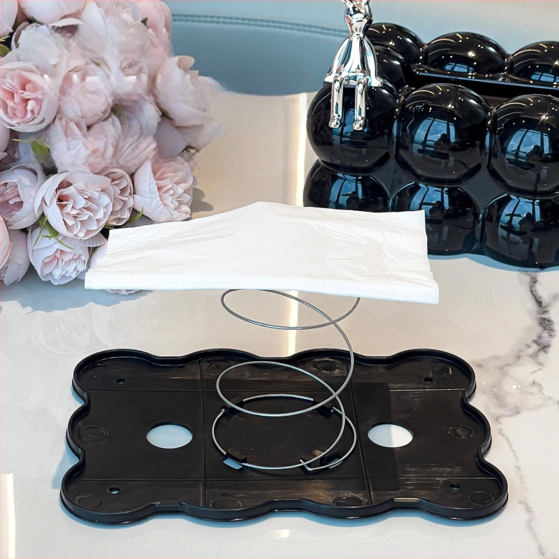 Zsebkendő-doboz – modern PP anyag, modell HL-9668569, alkalmas autóba, nappaliba és fürdőbe, kihúzható zsebkendő mechanizmussal