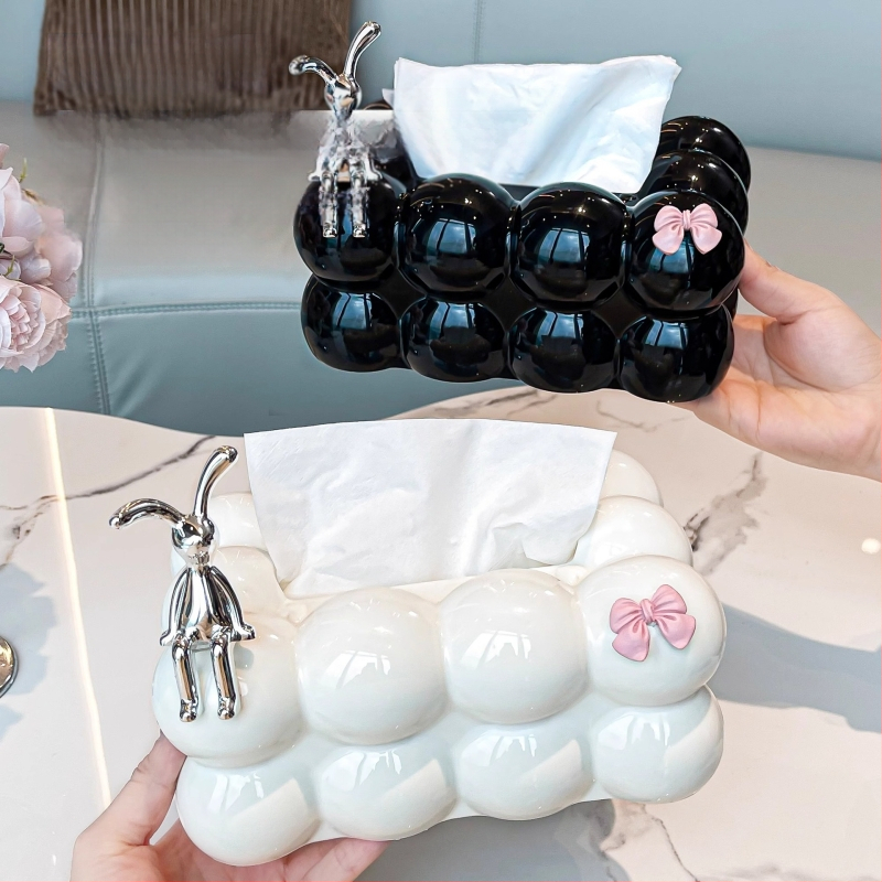 Zsebkendő-doboz – modern PP anyag, modell HL-9668569, alkalmas autóba, nappaliba és fürdőbe, kihúzható zsebkendő mechanizmussal