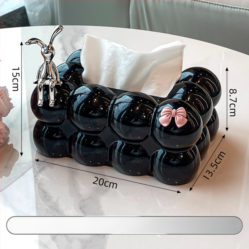 Zsebkendő-doboz – modern PP anyag, modell HL-9668569, alkalmas autóba, nappaliba és fürdőbe, kihúzható zsebkendő mechanizmussal