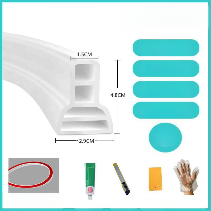 Самозалепваща водоустойчива бариерна лента за баня, душ, тоалет и кухня; марка Qian hoarding; Сертификация: Няма; Без рама: Не