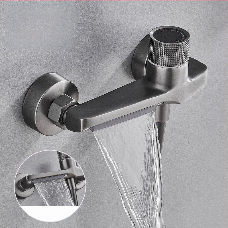 Душ комплект от мед за скрит монтаж, дъждовна функция, квадратна душ глава, модел 7030