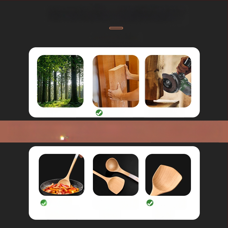 Puidust spaatel köögitarvik PLYS/Pales — kõrge temperatuuriga vastupidav