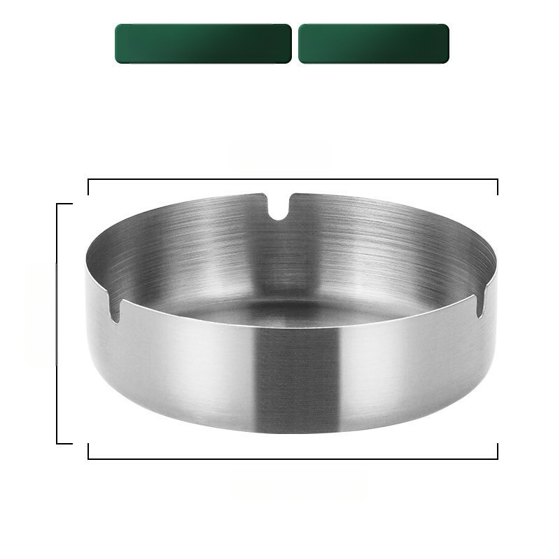 Пепелник от неръждаема стомана, светло луксозен дизайн, устойчив на вятър и удароустойчив, с персонализирано лого, декоративна функция и за съхранение – подходящ за дом, ресторант и хотел