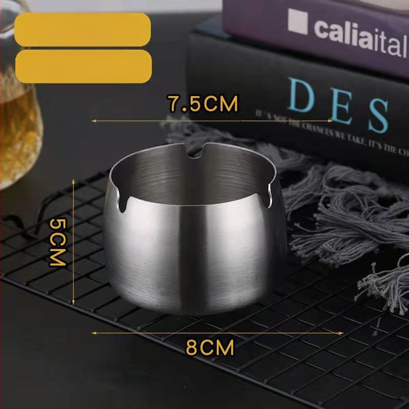 Пепелник от неръждаема стомана, светло луксозен дизайн, устойчив на вятър и удароустойчив, с персонализирано лого, декоративна функция и за съхранение – подходящ за дом, ресторант и хотел