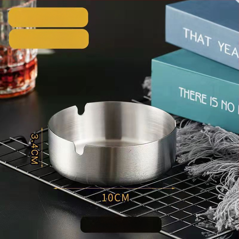 Пепелник от неръждаема стомана, светло луксозен дизайн, устойчив на вятър и удароустойчив, с персонализирано лого, декоративна функция и за съхранение – подходящ за дом, ресторант и хотел