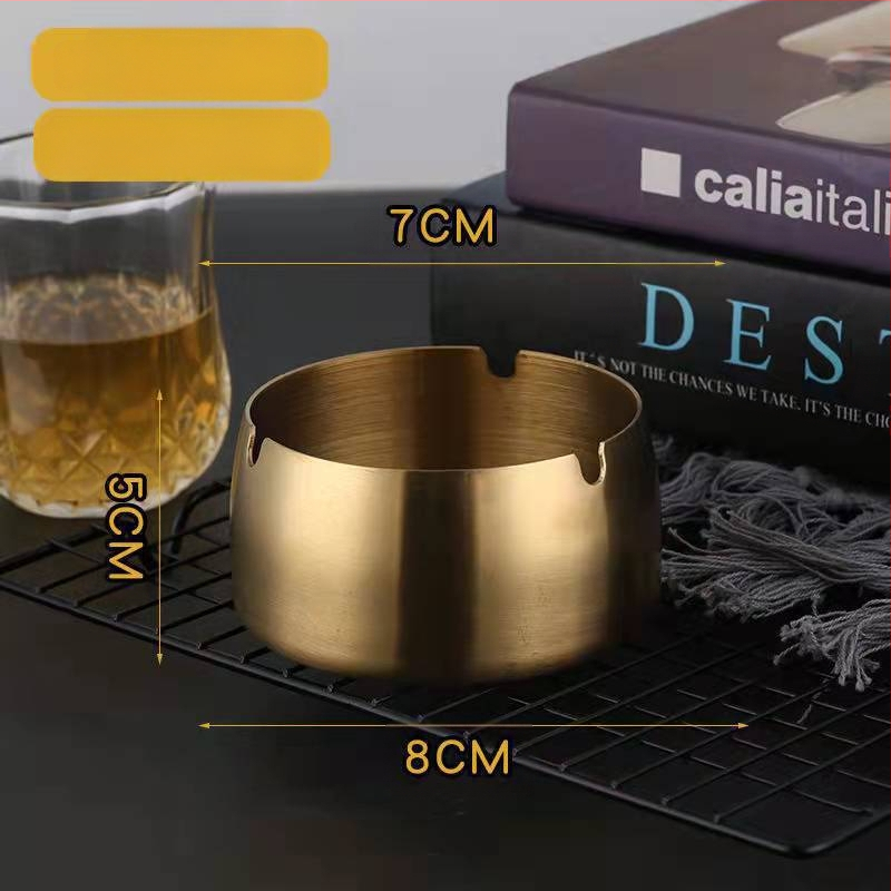 Пепелник от неръждаема стомана, светло луксозен дизайн, устойчив на вятър и удароустойчив, с персонализирано лого, декоративна функция и за съхранение – подходящ за дом, ресторант и хотел