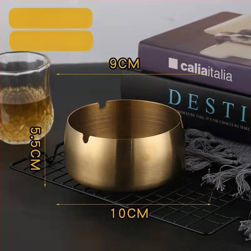 Пепелник от неръждаема стомана, светло луксозен дизайн, устойчив на вятър и удароустойчив, с персонализирано лого, декоративна функция и за съхранение – подходящ за дом, ресторант и хотел