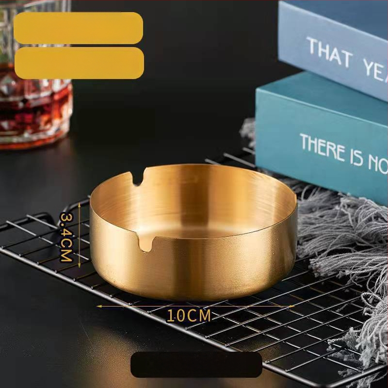 Пепелник от неръждаема стомана, светло луксозен дизайн, устойчив на вятър и удароустойчив, с персонализирано лого, декоративна функция и за съхранение – подходящ за дом, ресторант и хотел