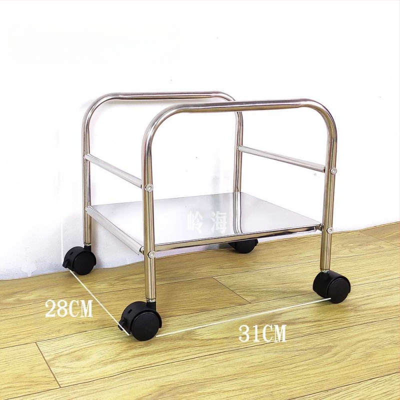 Kerek sarokasztal rozsdamentes acélból, tárolóval, fém vázzal, modell 400, szerelés szükséges